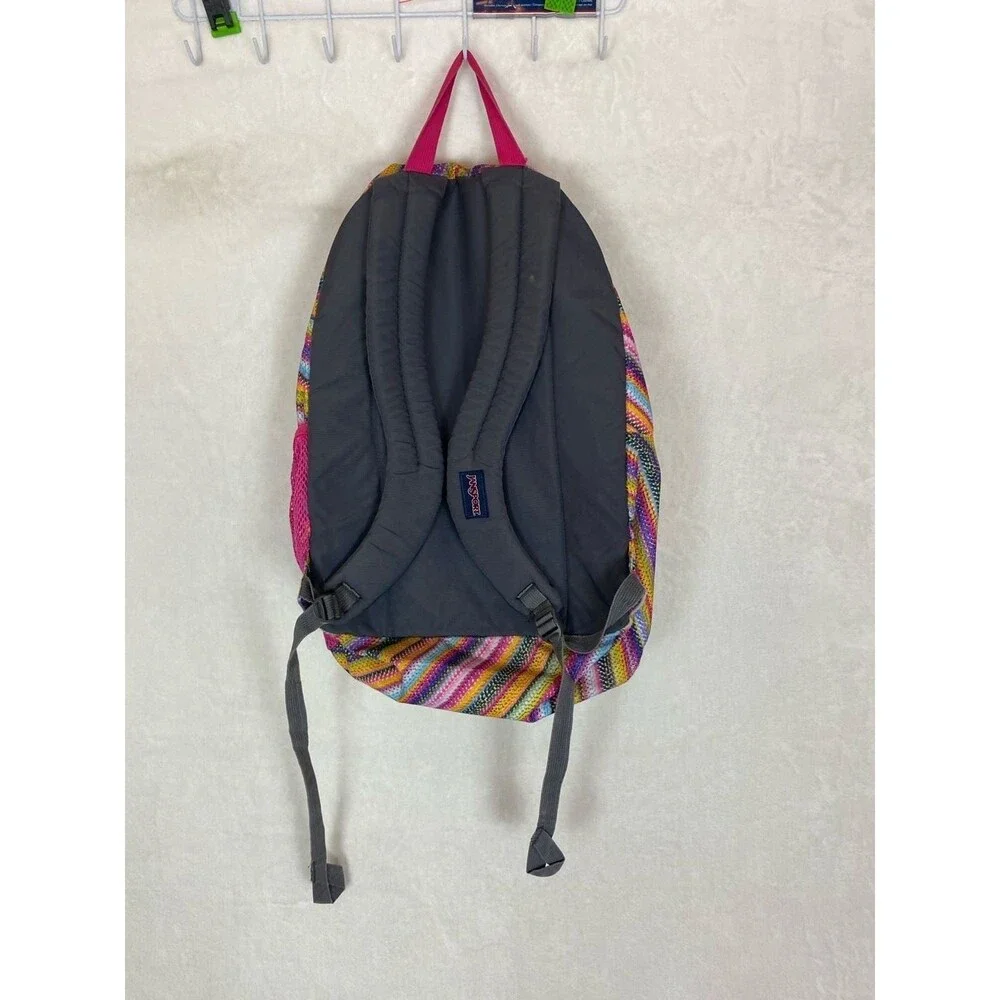 JanSport Big Student Backpack Multi-Color Diagonal Woven Stripe